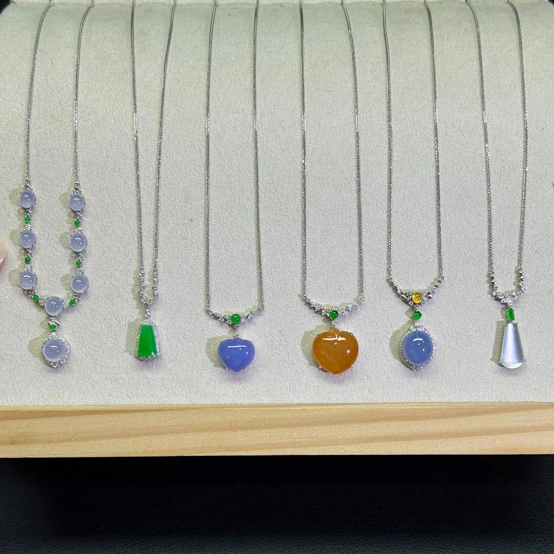 翡翠套链1件-18K金-多样性发货只发一件-BC5-BK|CXQ21