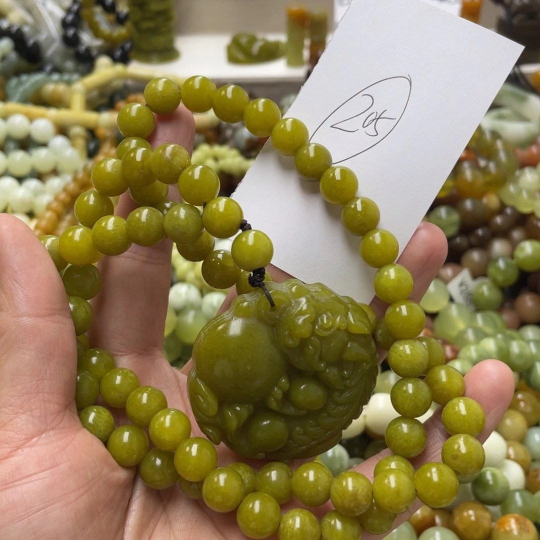 蛇纹石玉手链未镶嵌