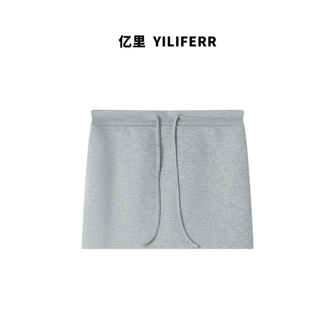 【YILI显瘦女装】“刚需”时尚抽绳气质百搭简约A字短裙 Y0884