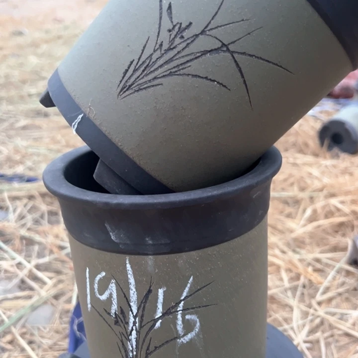 红陶紫砂兰花盆微瑕