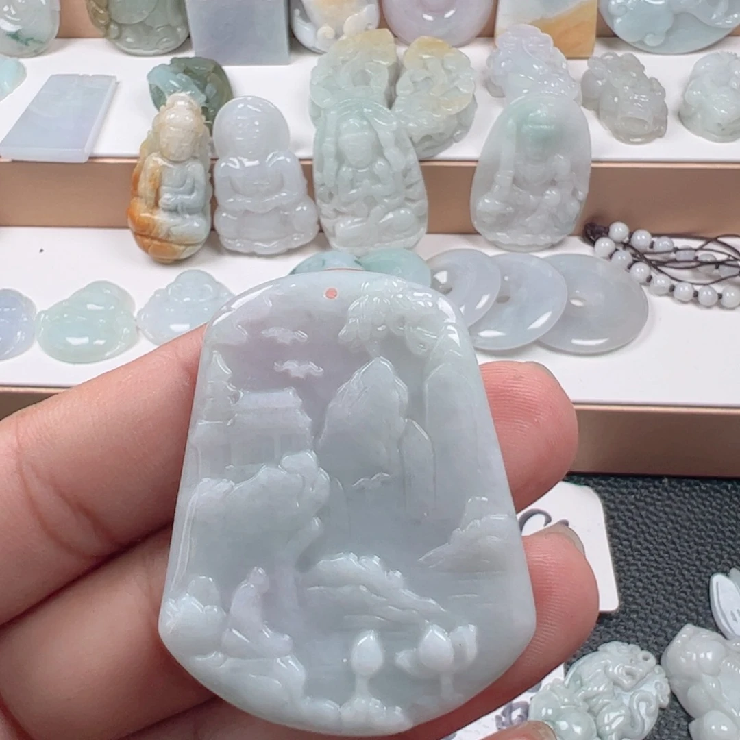 翡翠未镶嵌吊坠(不含链)