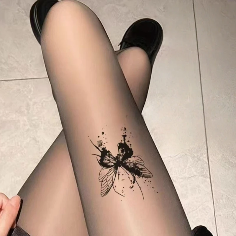 【行走腿精】年年2025新款秋冬季蝴蝶防勾丝打底丝袜打底裤