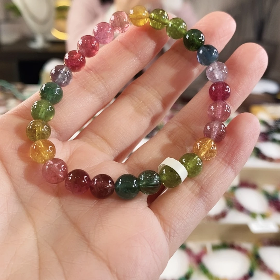 碧玺手串未镶嵌G2425单圈颜色微差