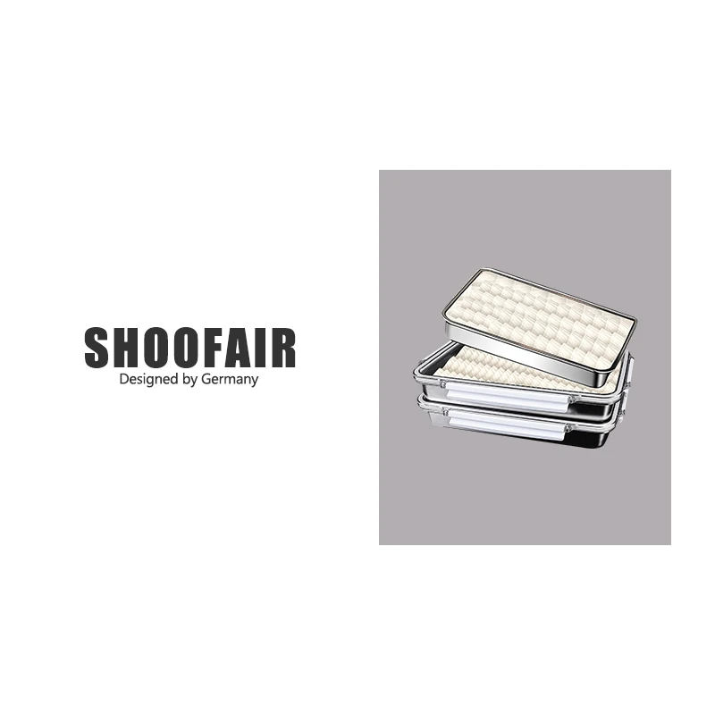 新人30  SHOOFAIR高硼硅AS密封盖不锈钢饺子盒 33.5X21X4.5cm