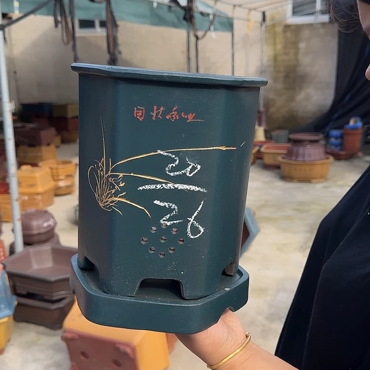 紫砂花盆你就在家里