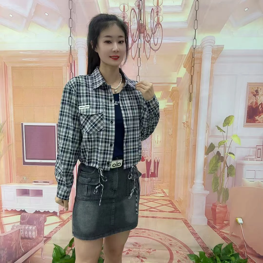 D2512款时尚格衫外套-单件（衣长50左右）