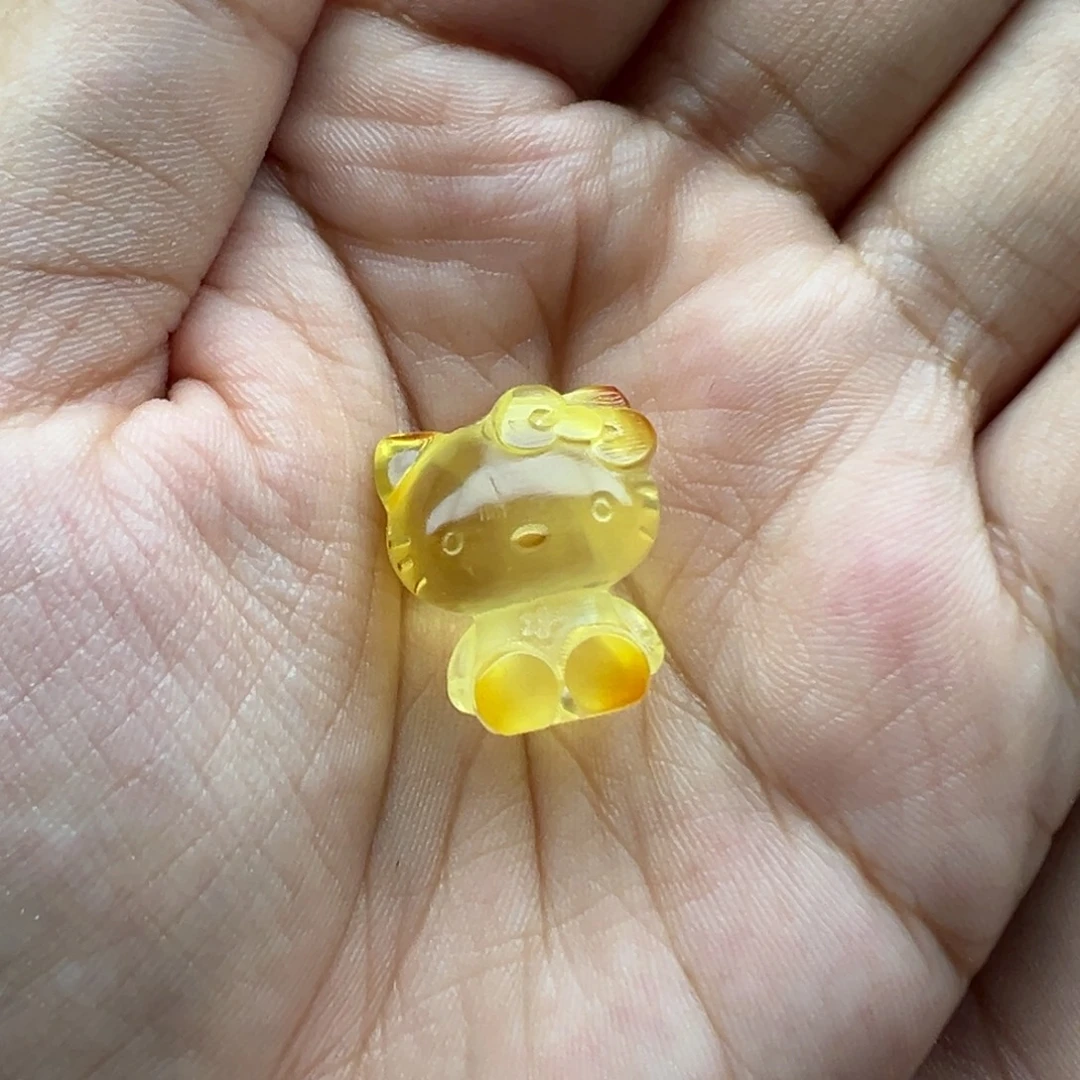 琥珀未镶嵌珠宝奇石Kt 打孔不退货