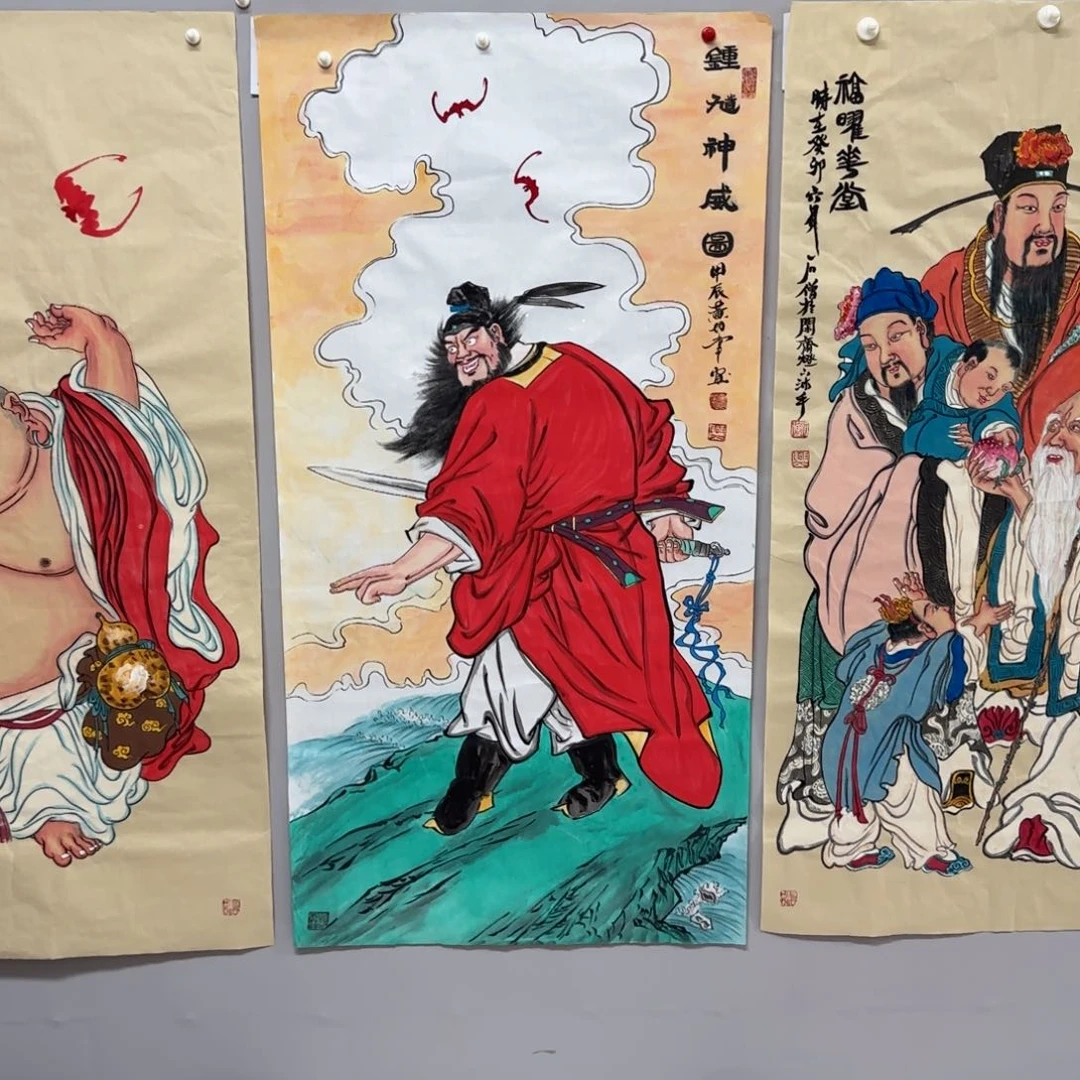 国画王*枪尺寸70X138手绘作品