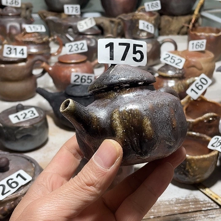 纯手工捏制柴烧茶具