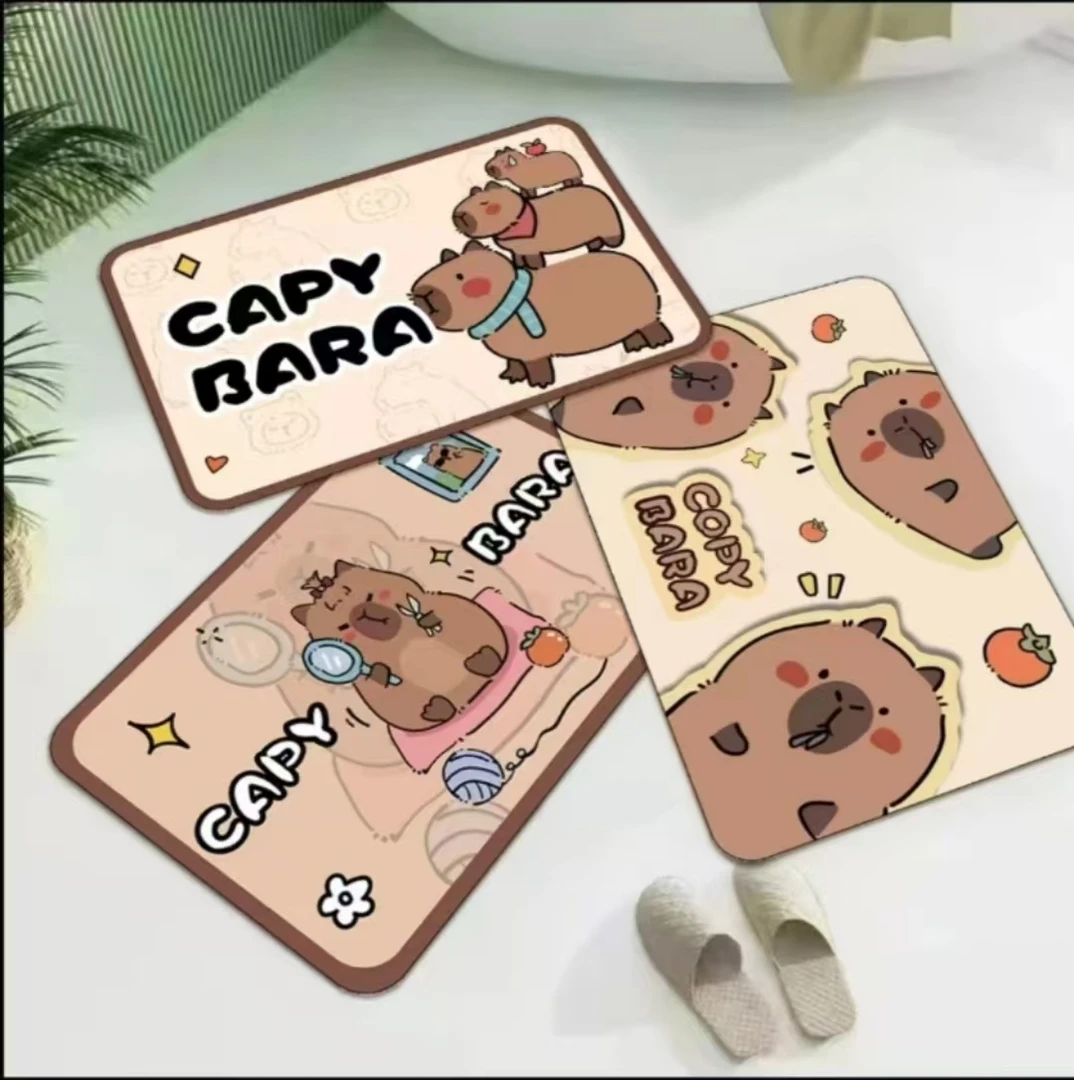 破价补贴【卡皮巴拉】到手三件卫生间门口吸水防滑垫脚垫卡通地垫