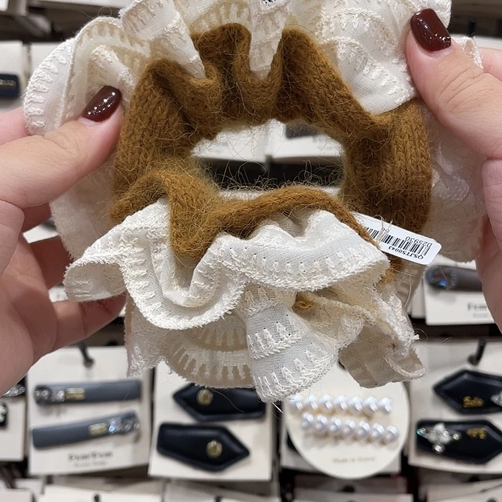 皮质铁合金黄色发圈