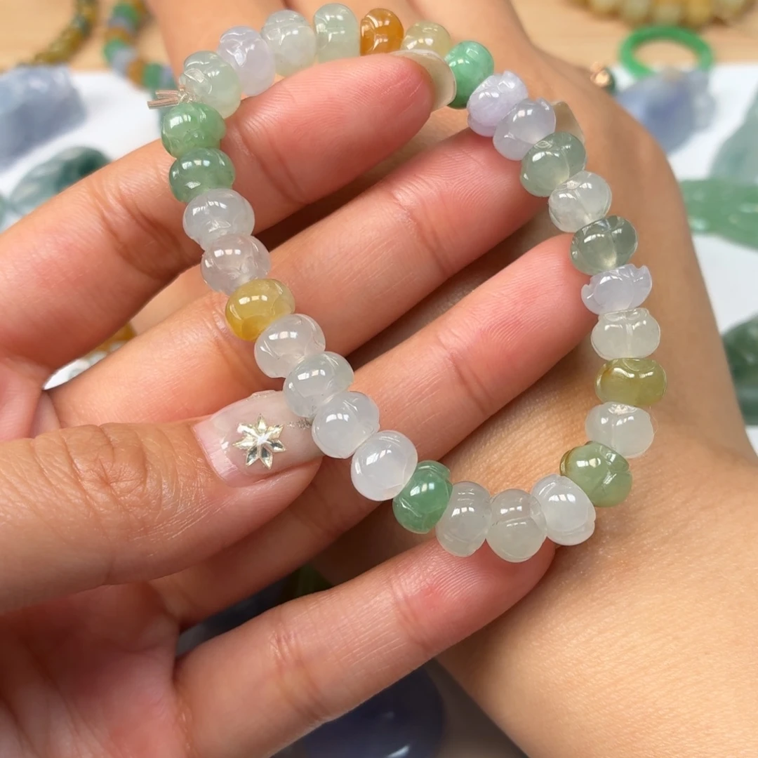 定制翡翠未镶嵌莲花珠