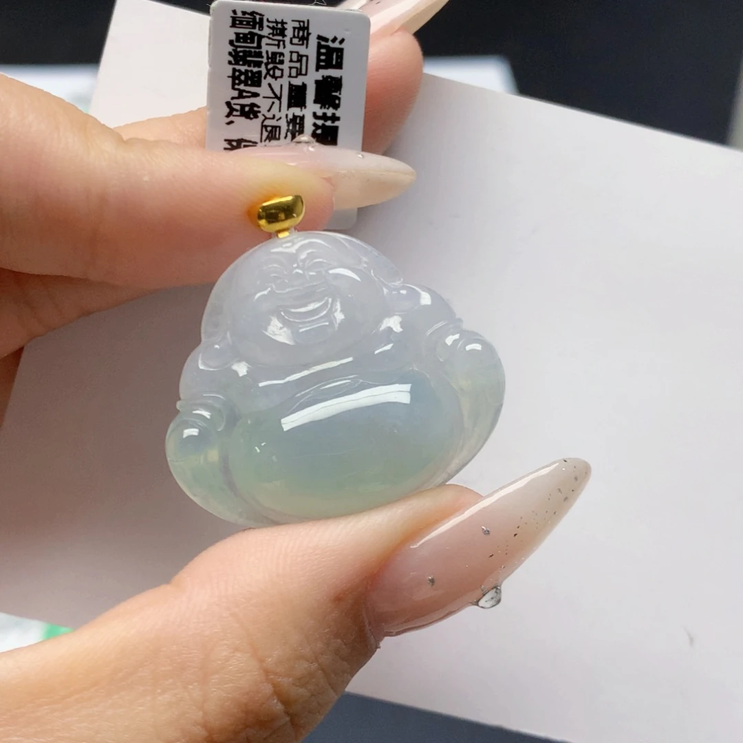 颈饰18K金镶嵌翡翠