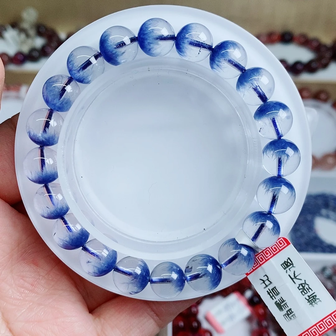 水晶手串未镶嵌精品蓝线石