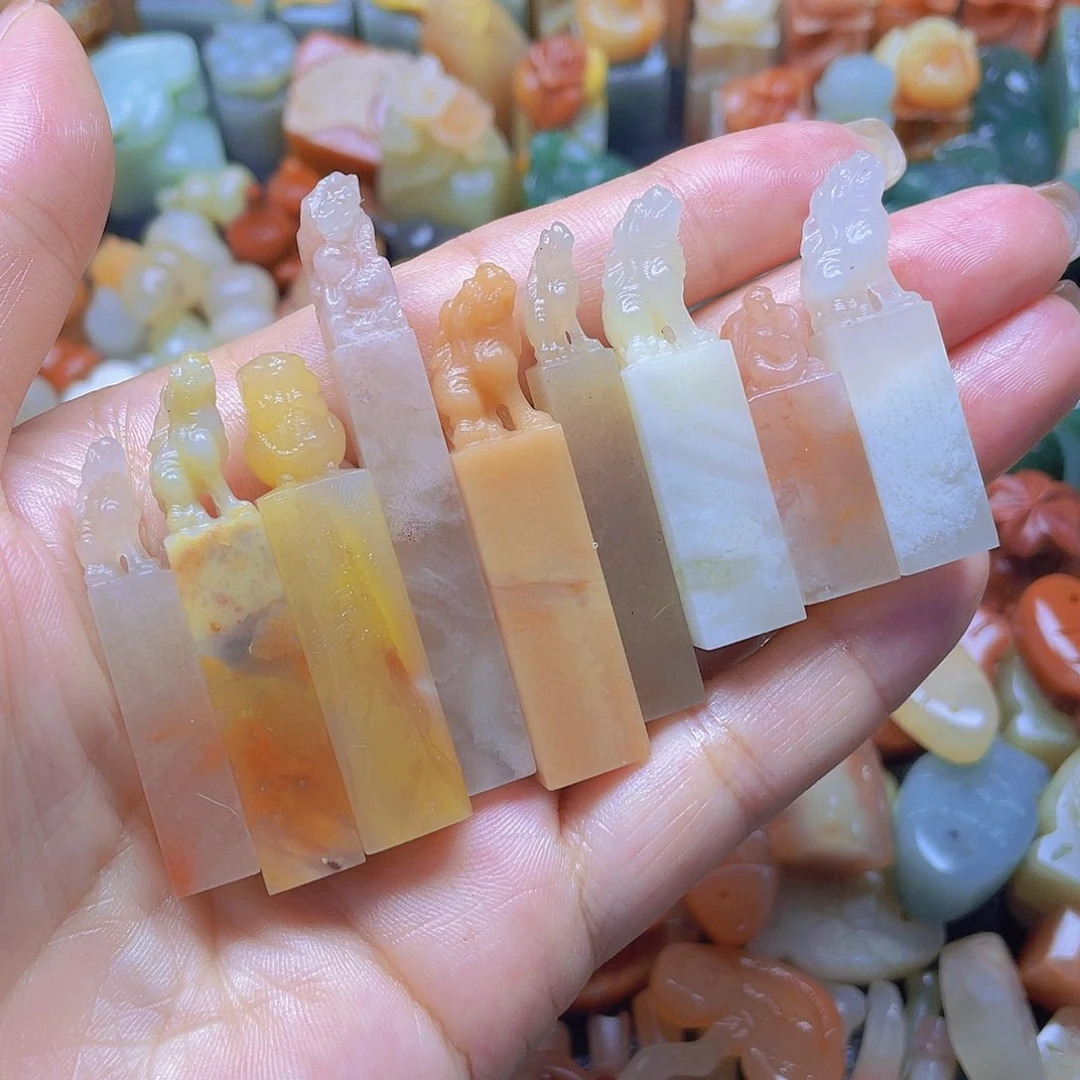 青田石印石牙签章