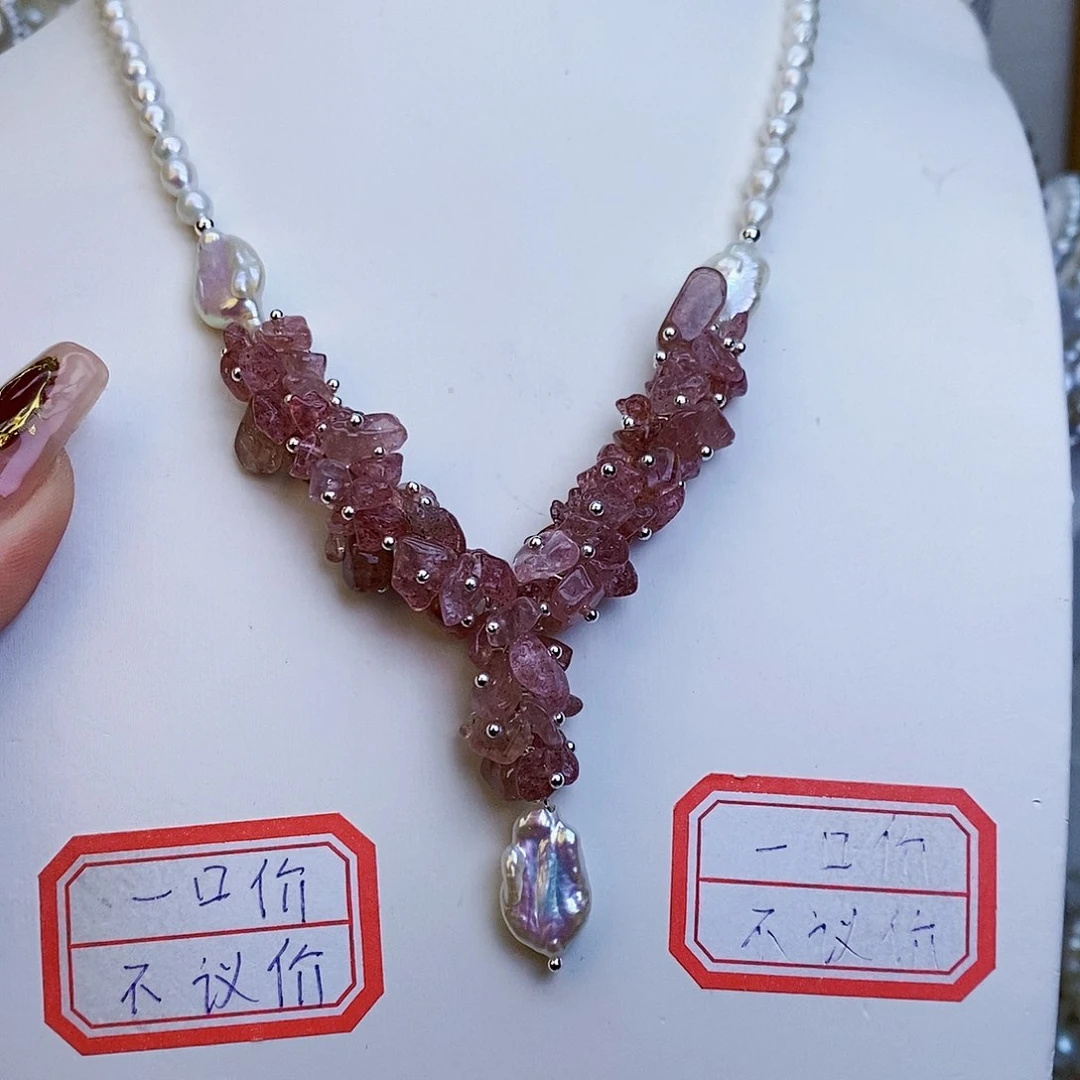 淡水珍珠颈饰银S925镶嵌