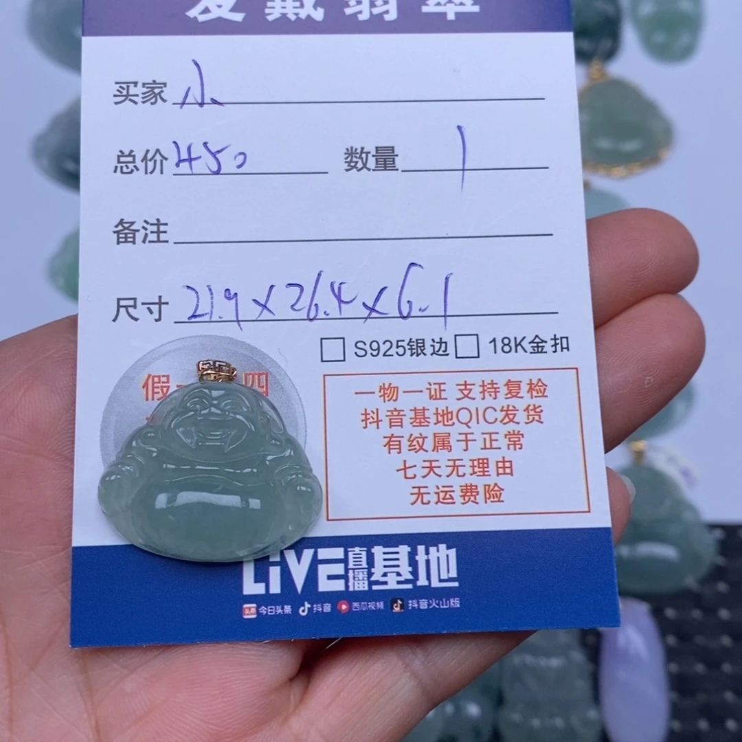 小***8翡翠未镶嵌颈饰天然翡翠