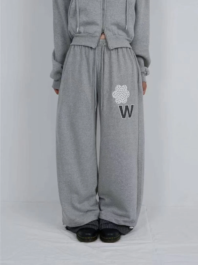 韩国东大门正品女装时尚直筒字母运动休闲裤110805（NO退NO换）