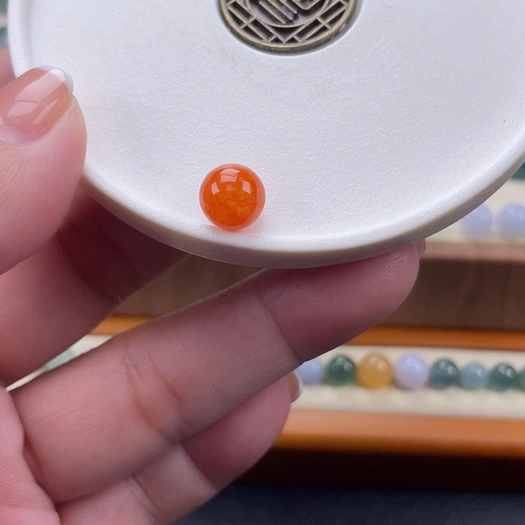 翡翠散珠天然翡翠a货达分色卡8.2