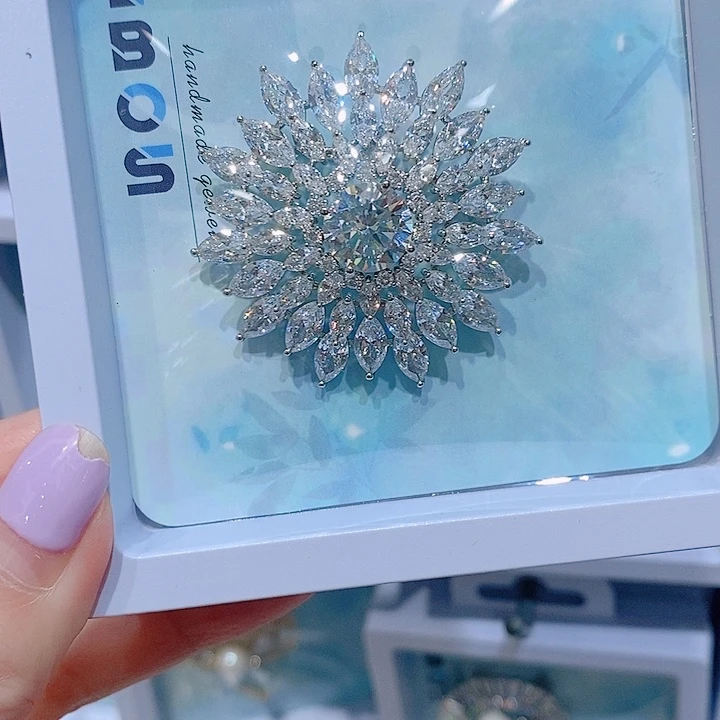 锆石铜合金太阳花 银色