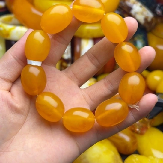 未镶嵌琥珀手链蜜蜡