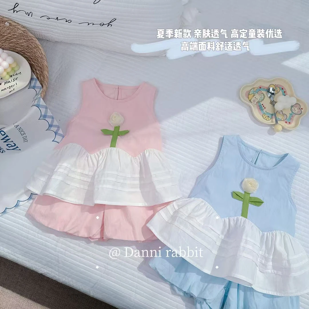 【Dannirabbit】*郁金香立体洋气女童套装 +荷叶边公主套装 x-7350