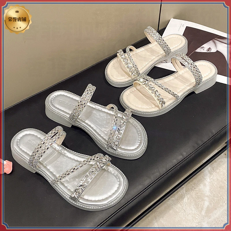 罗马风凉拖鞋2025夏季新款韩版时尚软底防滑休闲凉拖鞋露趾沙滩鞋