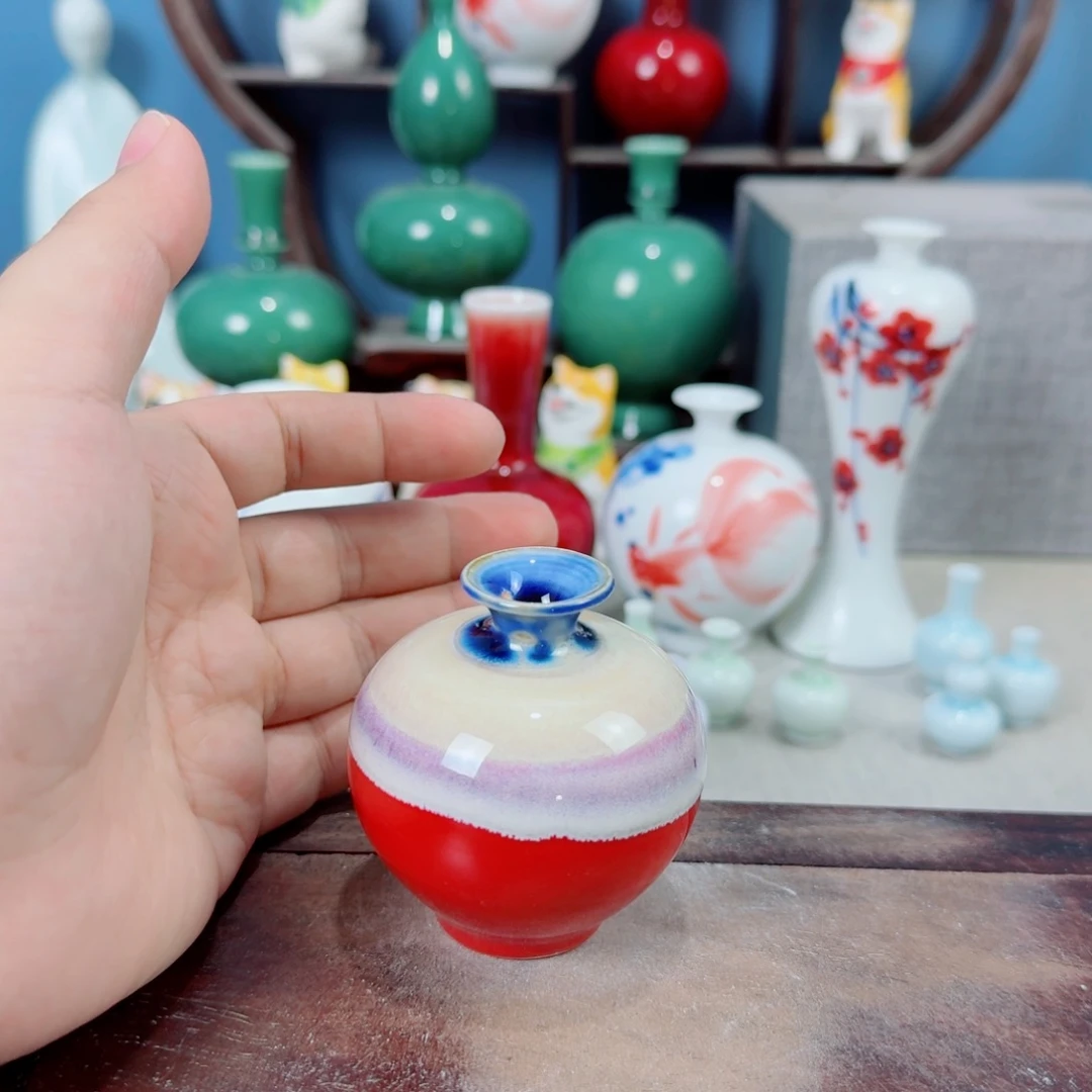 陶瓷手工小花器摆件