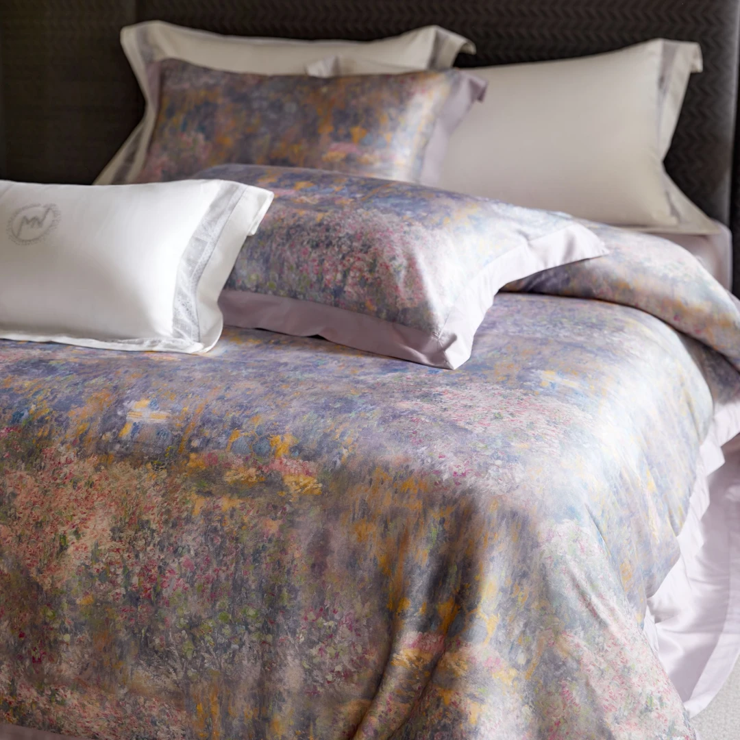 南法花园 高端长绒棉轻奢印花四件套设计师款全棉被套床上用品