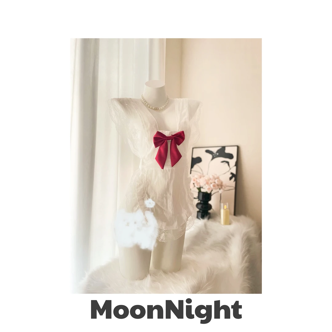 【MN】女仆蝴蝶结纯欲女仆围裙套装制服小胸吊带套装