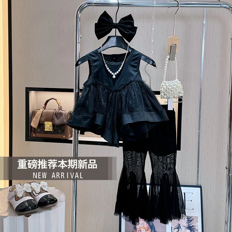 女童夏装2025新款洋气裙子套装小女孩夏季甜美儿童时尚夏款公主裙