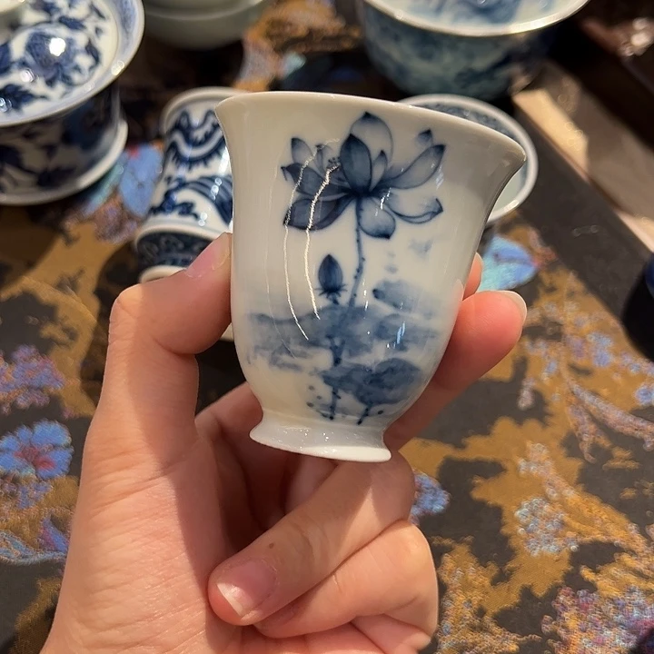 钟家窑柴窑水墨荷花