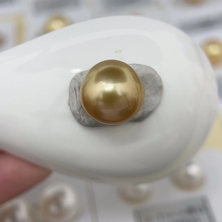 未镶嵌颈饰海水珍珠13.6 金珠 饭团路路通H2