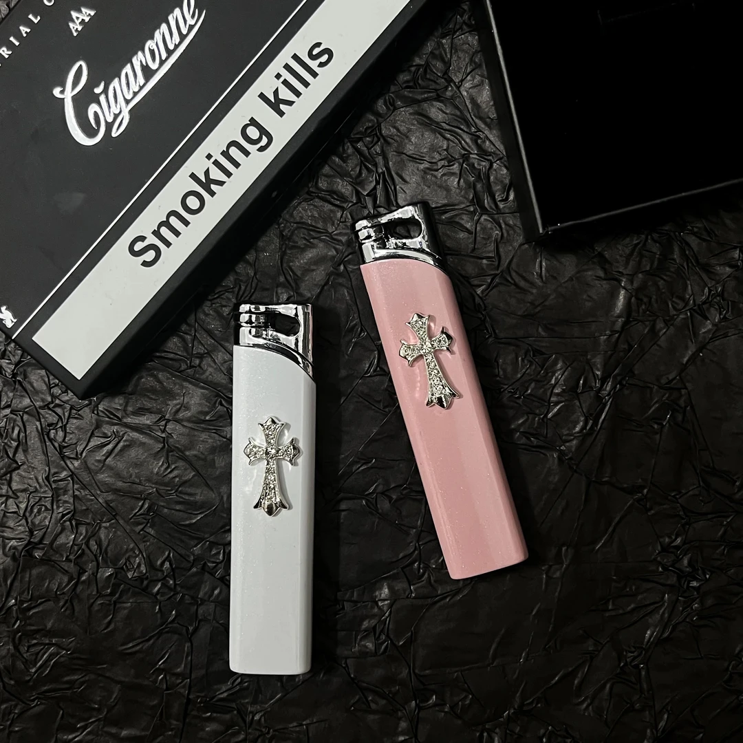 “克罗心系列”手作原创粉焰充气精致女生创意打火机