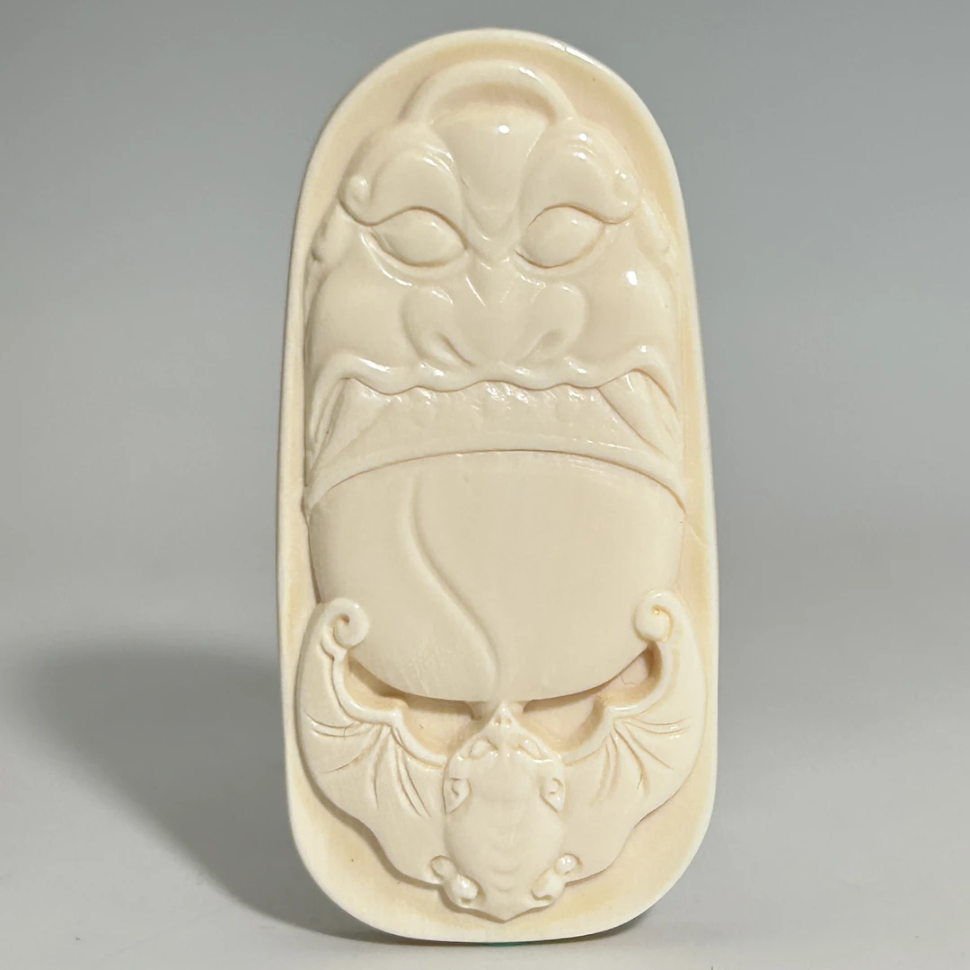 猛犸牙雕白冰福在眼前吊坠58*29*6mm假一罚四X260