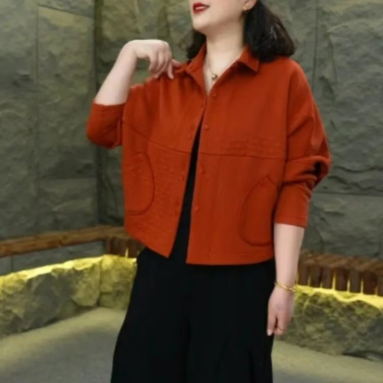显瘦其他other春季气质短外套百搭薄款纯色女上衣痞帅炸街风女装