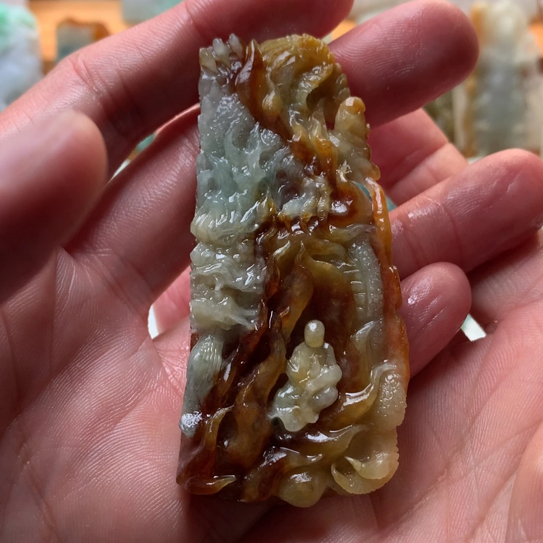 定制翡翠未镶嵌龙凤