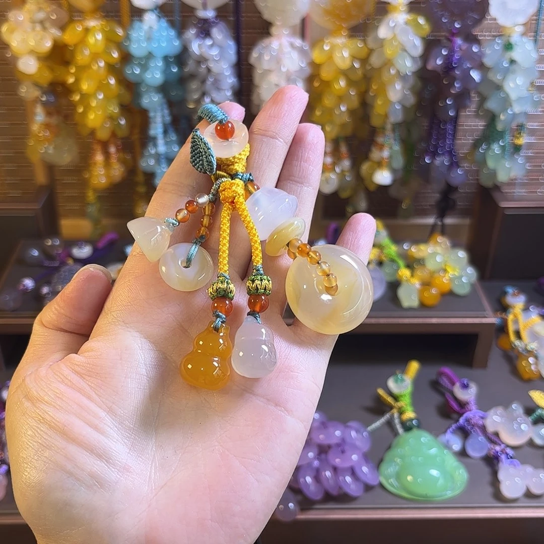 玛瑙/玉髓未镶嵌车挂