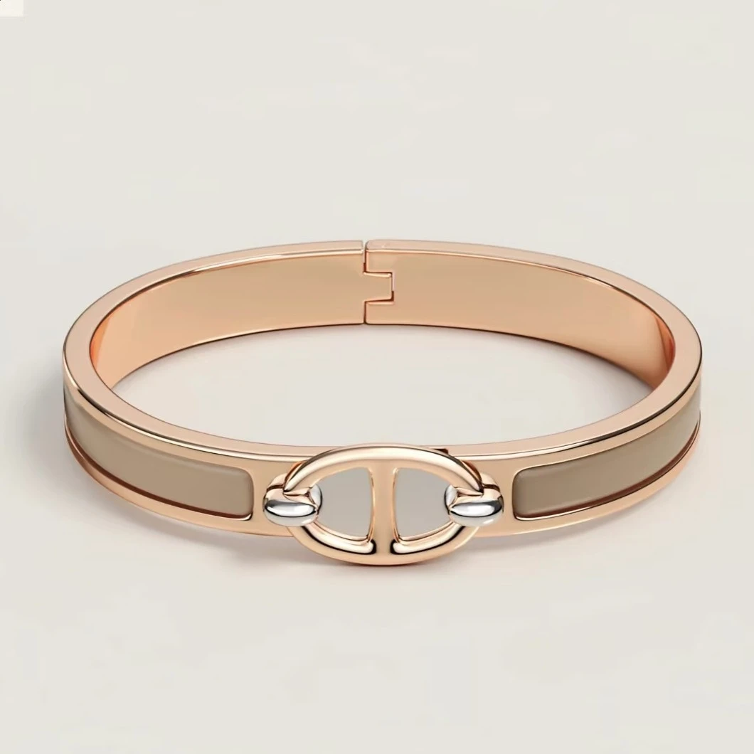 合金珐琅手镯合金珐琅手镯猪鼻子手镯可打开高级轻奢