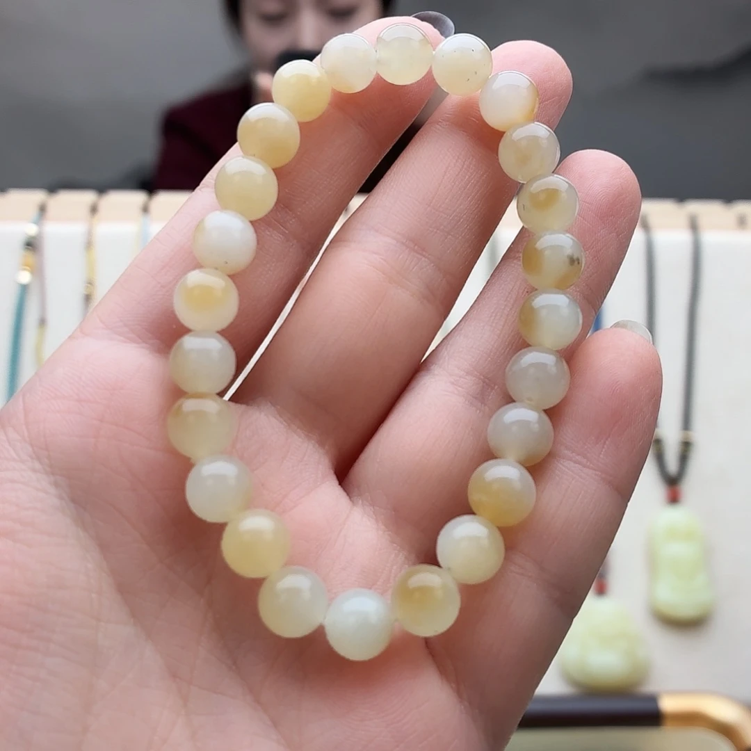 和田玉未镶嵌手链