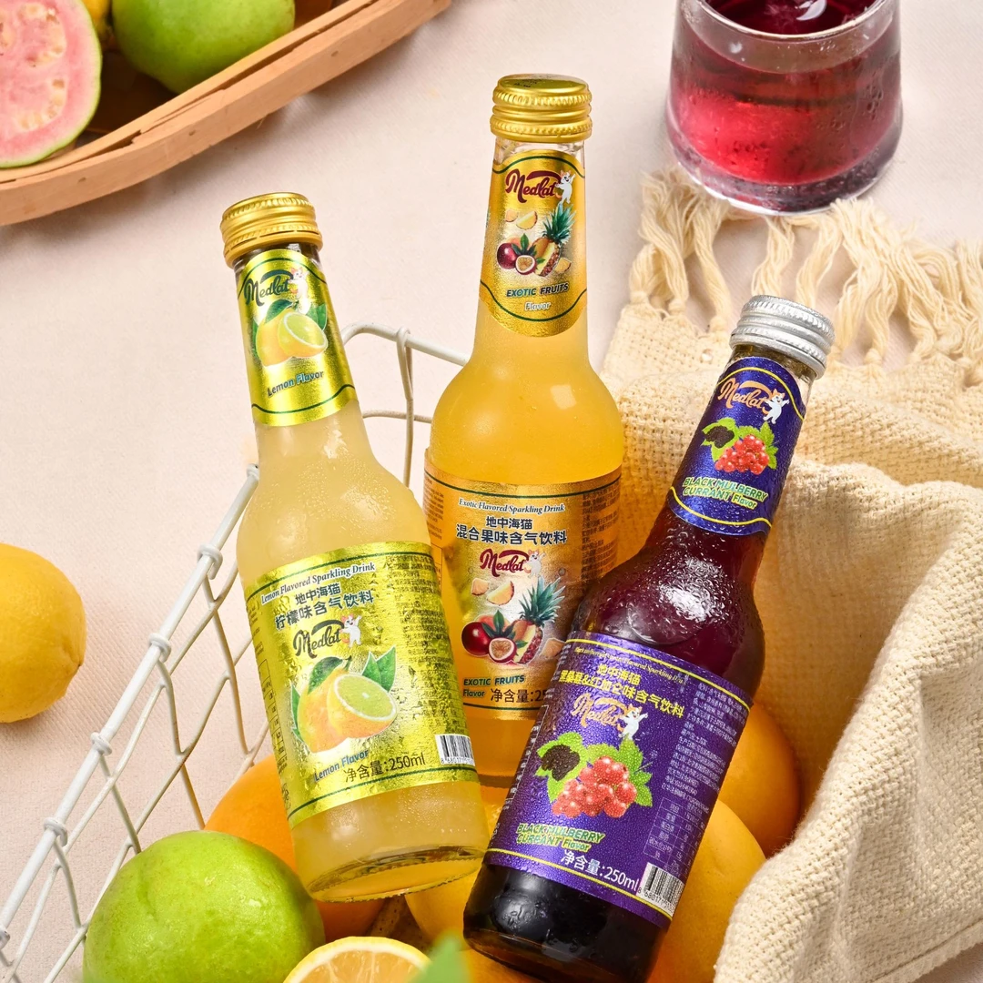 MedCat/地中海猫 土耳其原装进口果味含气碳酸饮料6瓶装