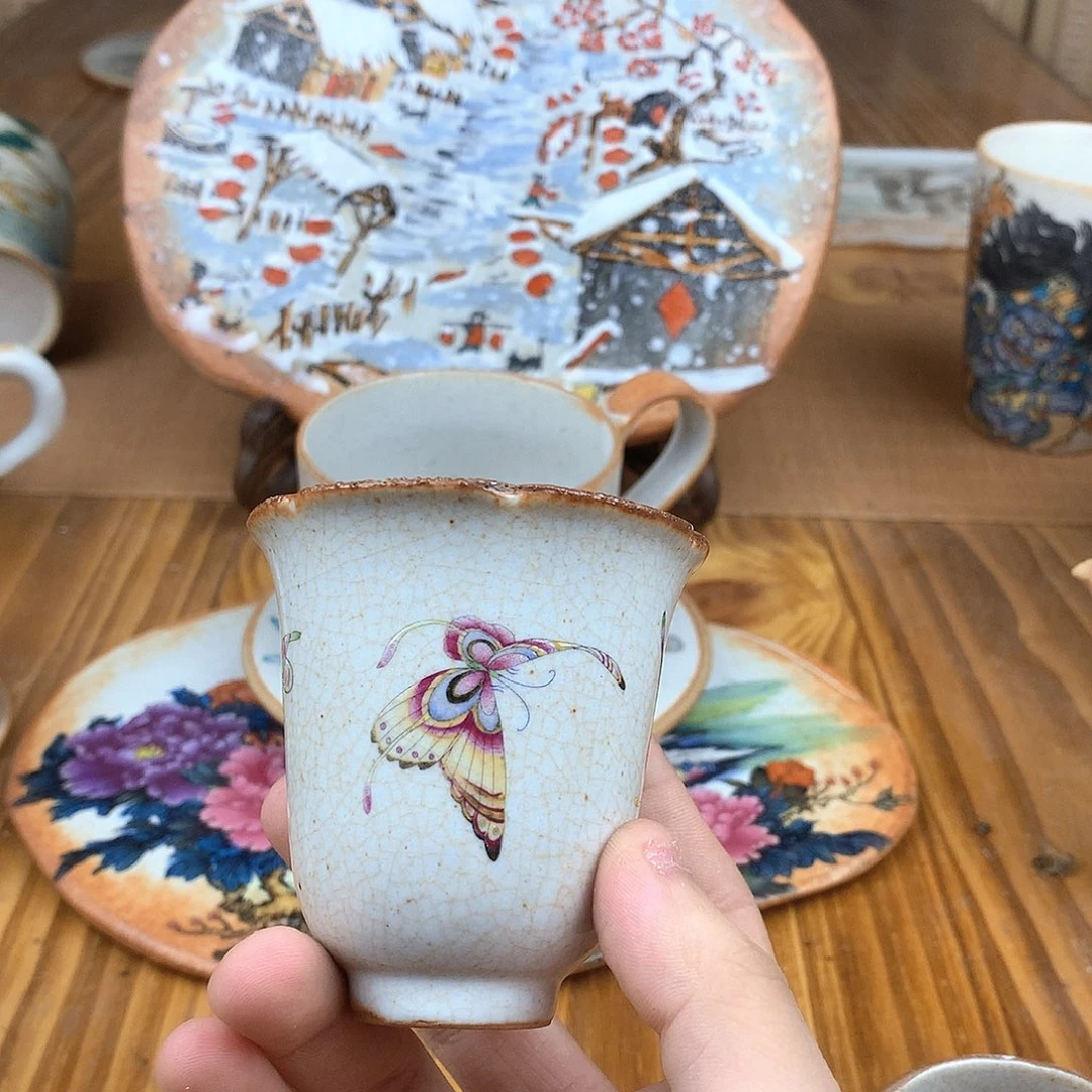 源***花杯景德镇陶瓷手作