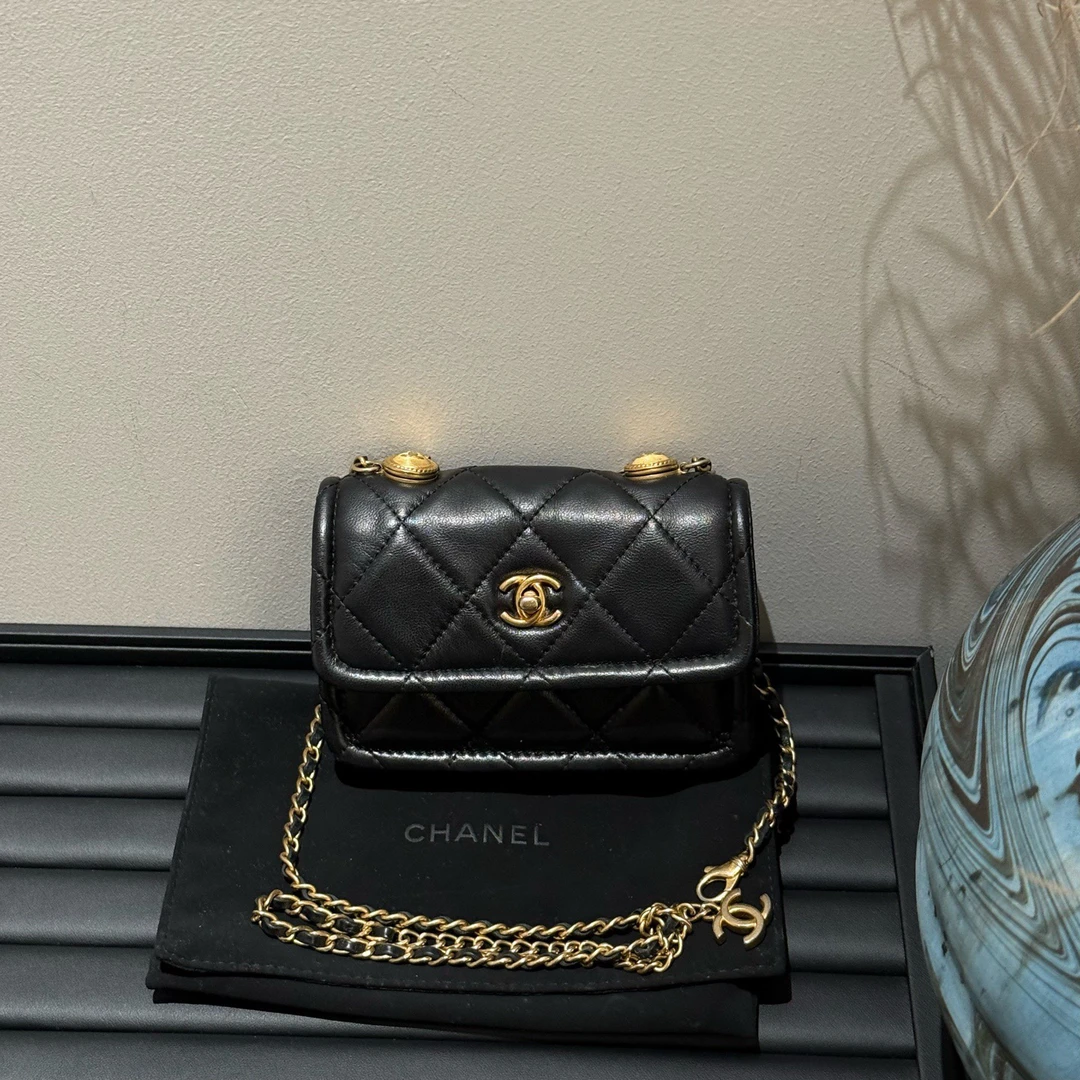 95新 Chanel/香奈儿 Chanel 20B黑金羊woc钱包17846730