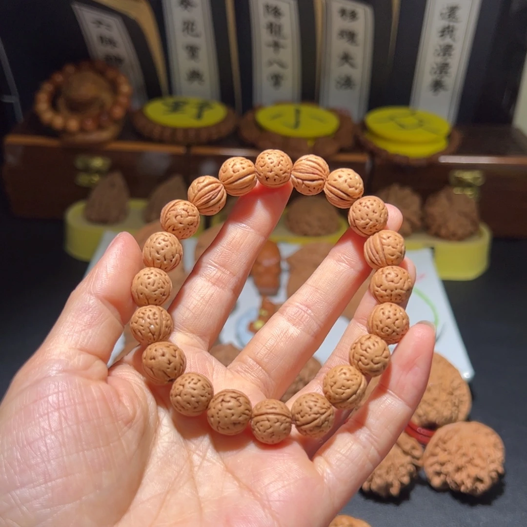 美***丝把件文玩核桃脑纹桃核