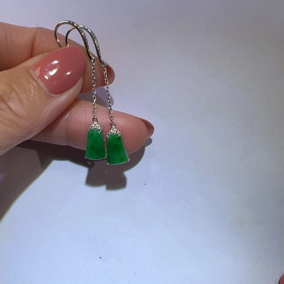 翡翠颈饰18K金镶嵌耳环