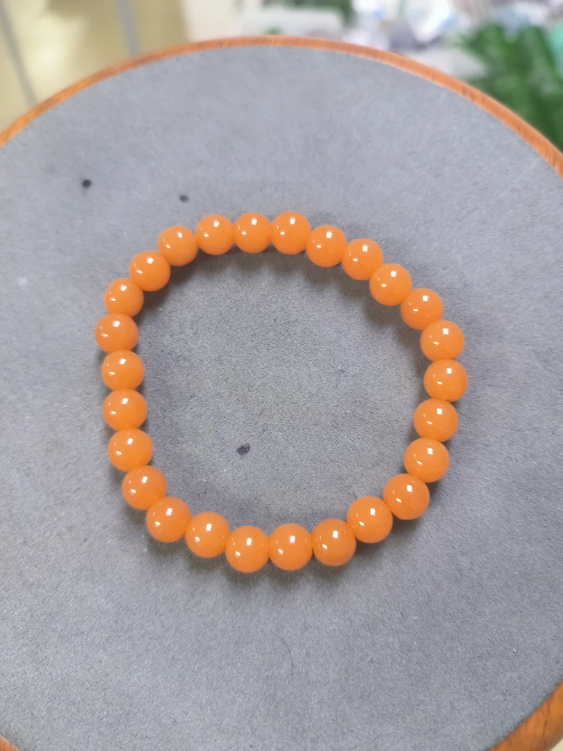 1267号8mm黄色圆珠手串