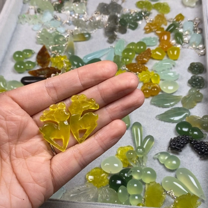 【闪购商品】未镶嵌蛇纹石玉挂件耳饰耳环项链