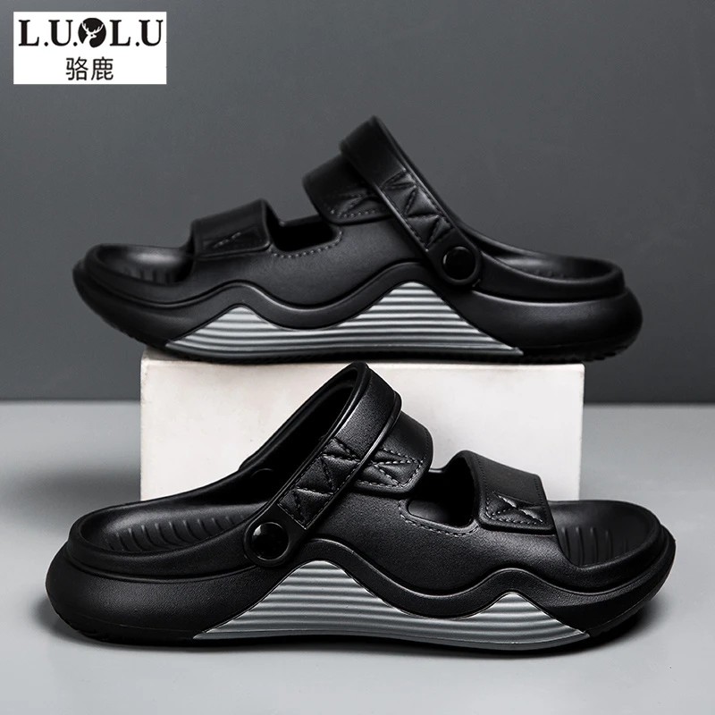 骆鹿凉拖鞋男士男式男款司机夏季外穿新款防滑专用沙滩开车凉鞋