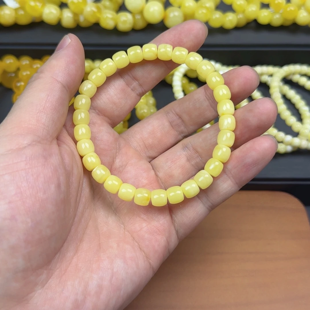 琥珀未镶嵌手链6.7克7mm