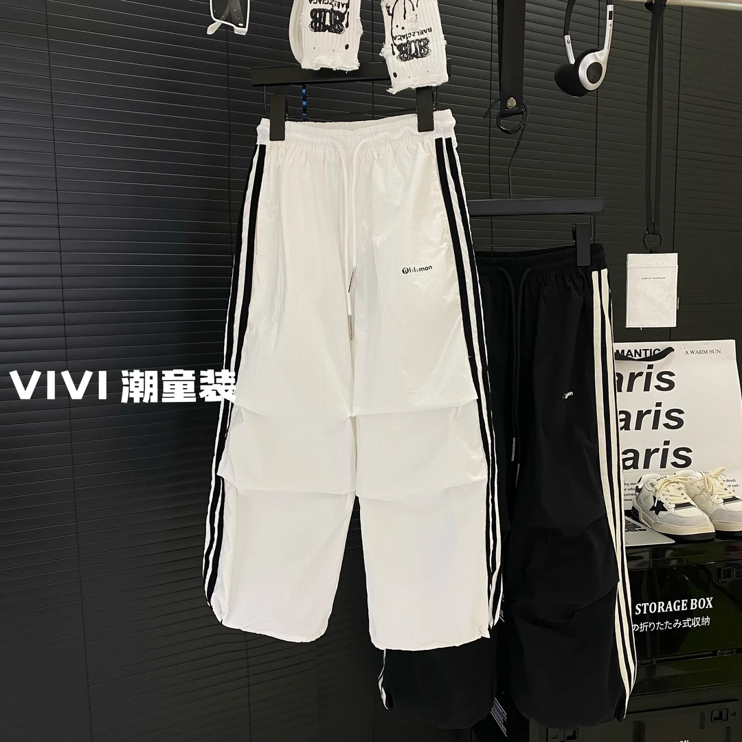 VIVI童装 2025夏季潮牌中大童百搭洋气速干薄运动休闲长裤